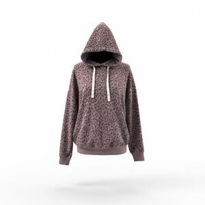 Leopard Print Hoodie, Unisex, S